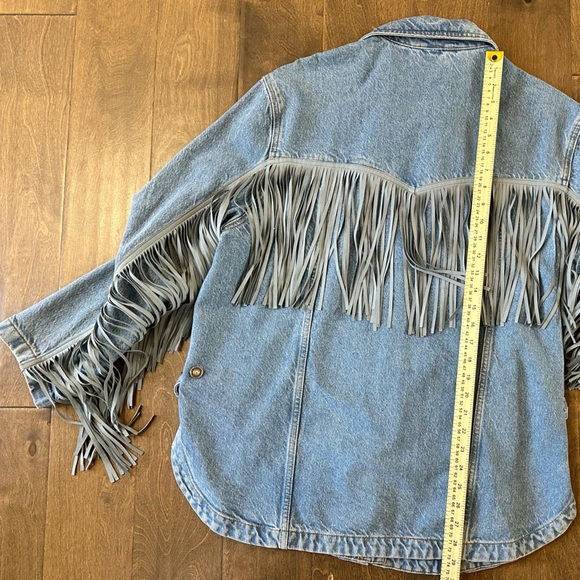 Free People - We The Free Blue Fringe Jacket - Picture 8 of 9